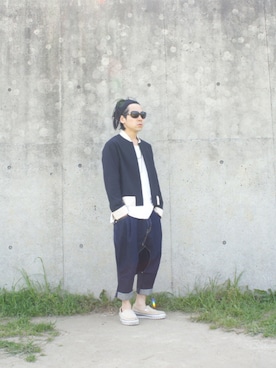 「アイテム（ブルゾン）」を使った、でかおさん（メンズ・164cm・30代）の冬コーディネート
