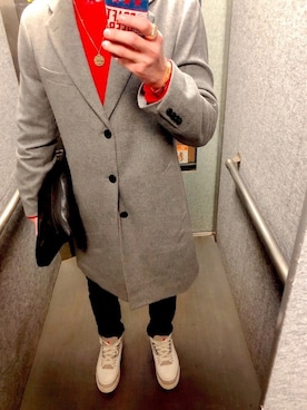「H&M（エイチ・アンド・エム）のアイテム（リング）」を使った、keiさん（メンズ・180cm）の冬コーディネート