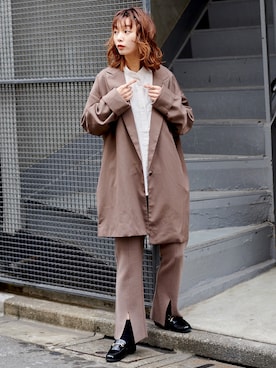 「PUBLUX（パブリュクス）のアイテム（テーラードジャケット）」を使った、PUBLUX　WOMENSさん（レディース・160cm）の冬コーディネート