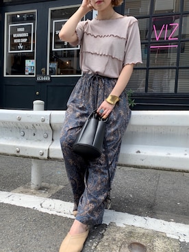 「FREAK'S STORE（フリークスストア）のアイテム（その他パンツ）」を使った、PUBLUX　WOMENSさん（レディース・160cm）の夏コーディネート