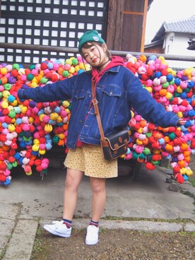 「Polo Ralph Lauren」｜「アイテム（デニムジャケット）」を使った、おさかなちゃんさん（レディース・156cm）の冬コーディネート