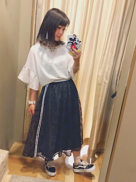 「Green　Parks（グリーンパークス）のアイテム」を使った、おさかなちゃんさん（レディース・156cm）の夏コーディネート