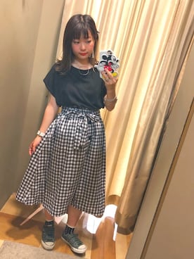 「Green　Parks（グリーンパークス）のアイテム」を使った、おさかなちゃんさん（レディース・156cm）の夏コーディネート