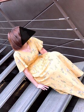 「abc une face（アーベーセーアンフェイス）のアイテム（ワンピース/ドレス）」を使った、はせちゃんさん（レディース・162cm）の春コーディネート