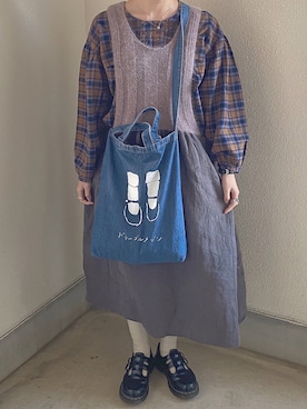 「DOUBLE MAISON（ドゥーブルメゾン）のアイテム」を使った、kinokowknさん（レディース・153cm）の冬コーディネート