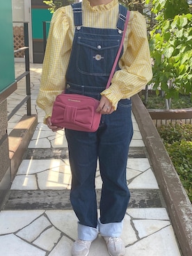 「アイテム（オールインワン・サロペット）」を使った、kinokowknさん（レディース・153cm）の春コーディネート