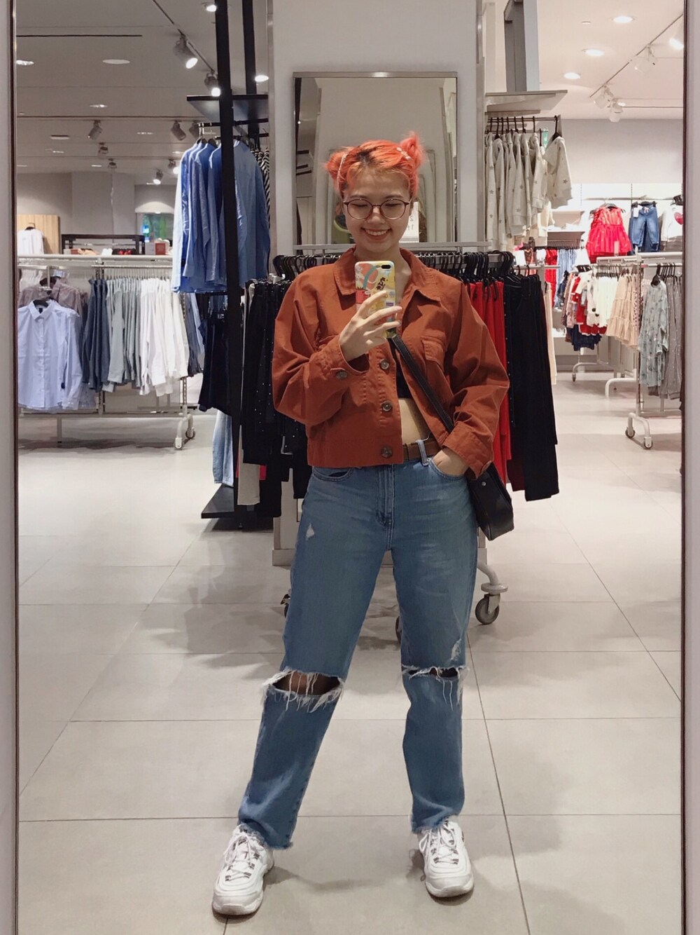 「cotton onのアイテム（ライダースジャケット、その他）」を使った、Lynetteさん（レディース・161cm）の冬コーディネートの1枚目の写真