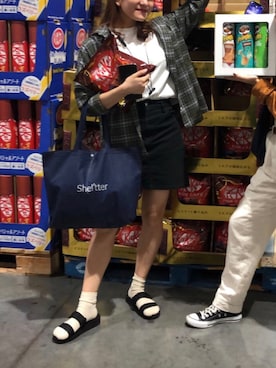 「costco」｜ririwear226さん（レディース・158cm）の冬コーディネート