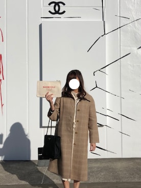 「chanel」｜「アイテム（チェスターコート）」を使った、ririwear226さん（レディース・158cm）の冬コーディネート