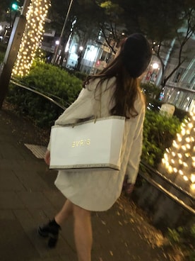 「moussy」｜「アイテム（ハンチング/ベレー帽）」を使った、ririwear226さん（レディース・158cm）の冬コーディネート