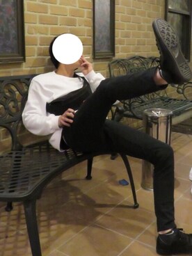 「Manhattan Portage」｜「アイテム（スラックス）」を使った、たこみさん（メンズ・180cm）の春コーディネート