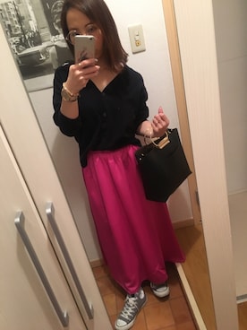 「H&M（エイチ・アンド・エム）のアイテム（腕時計）」を使った、＿HIBIKI＿さん（レディース・156cm）の春コーディネート