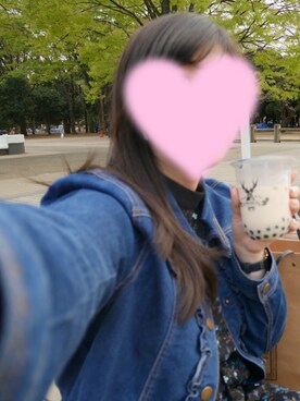 「axes femme（アクシーズファム）のアイテム（デニムジャケット）」を使った、遊璃さん（レディース・153cm）の春コーディネート