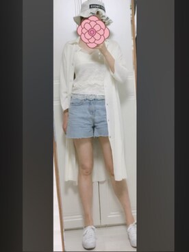 「23区（ニジュウサンク）のアイテム（帽子）」を使った、kokoさん（レディース・165cm）の夏コーディネート