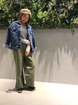 「COLONY 2139（コロニートゥーワンスリーナイン）のアイテム（デニムジャケット）」を使った、Tomomi2139さん（レディース・158cm）の春コーディネート