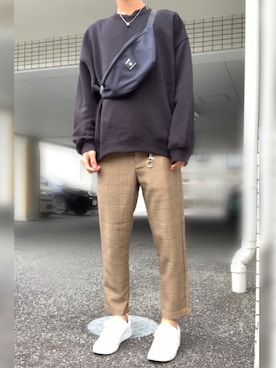 「DAISO（DAISO）のアイテム（アクセサリー）」を使った、しょーゆさん（メンズ・177cm）の秋コーディネート