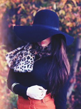 「Lulus（-）のアイテム（帽子）」を使った、Cynthia Schweitzerさん（レディース・150cm）の冬コーディネート