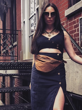 「fannypack」｜Cynthia Schweitzerさん（レディース・150cm）の夏コーディネート