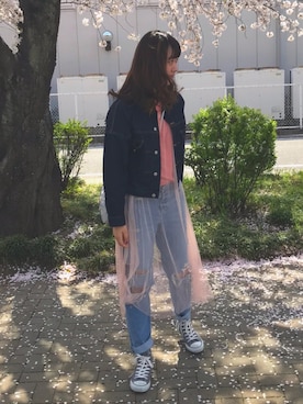 moe☺︎さん（レディース・169cm）の春コーディネート