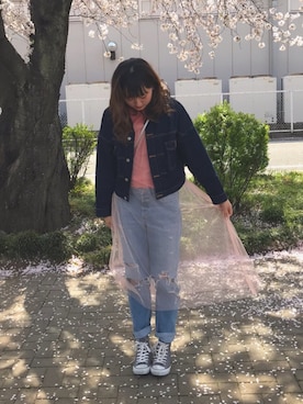 moe☺︎さん（レディース・169cm）の春コーディネート