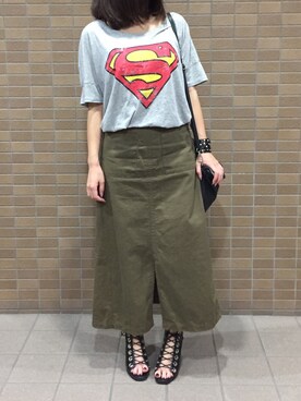 yu-yuさんの「Aラインシルエットスカート」を使ったコーディネート