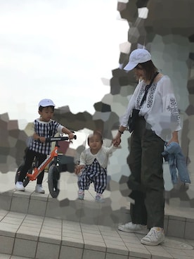 「Simplicite（サンプリシテ）のアイテム」を使った、しいさん（キッズ・90cm）の春コーディネート