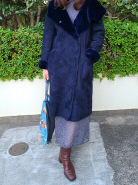 「troisiemeCHACO（トロワズィエムチャコ）のアイテム（その他アウター）」を使った、mayu.nishidaさん（レディース・162cm）の冬コーディネート