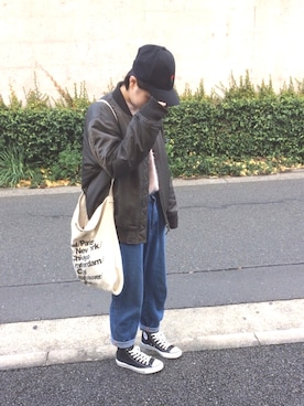 「ショッピング」｜「アイテム（キャップ）」を使った、YUKIさん（レディース・163cm）の冬コーディネート