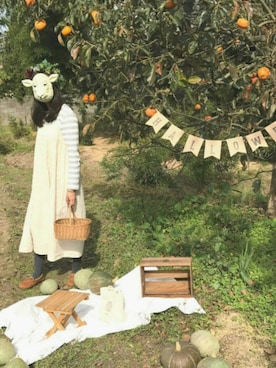 「おばけ参上☆（オバケサンジョウ）のアイテム」を使った、itsuki ◡̈⃝さん（レディース・165cm）の秋コーディネート