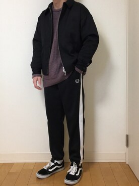 Fred Perry Beams 別注 側章 トラックパンツを使った人気ファッションコーディネート Wear