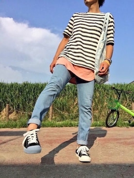 「eb's（エビス）のアイテム」を使った、きのこさん（メンズ・173cm）の夏コーディネート