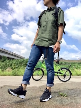 「アイテム（その他、ブラウン系）」を使った、きのこさん（メンズ・173cm）の夏コーディネート
