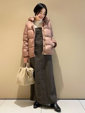 「一押しのアウタースタイル」｜「アイテム（ダウンジャケット/コート）」を使った、ishii0xxさん（レディース・156cm）の冬コーディネート