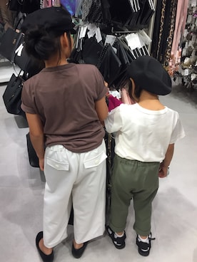 「amitie（アミティエ）のアイテム」を使った、kankitsu🍊さん（キッズ・122cm）の夏コーディネート