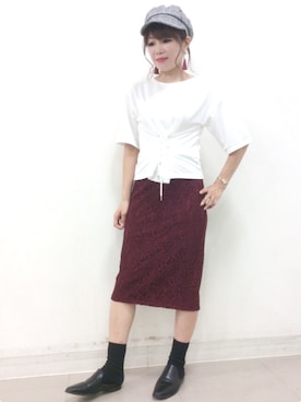 「ジーユーコーデ」｜「アイテム（キャップ）」を使った、yamanaka miyuki    さん（レディース・157cm）の夏コーディネート