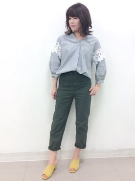 「アイテム（カーゴパンツ）」を使った、yamanaka miyuki    さん（レディース・157cm・30代）の冬コーディネート