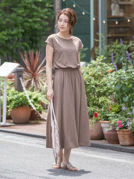 「aquagarage（アクアガレージ）のアイテム（ワンピース）」を使った、アクアガレージ aquagarage本店さん（レディース・165cm）の夏コーディネート