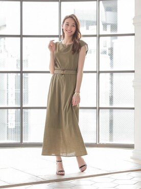 「aquagarage（アクアガレージ）のアイテム（ワンピース）」を使った、アクアガレージ aquagarage本店さん（レディース・165cm）の夏コーディネート