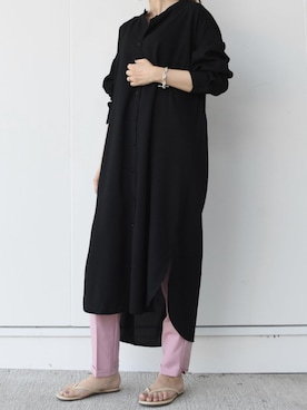「トングサンダル」｜「アイテム（シャツワンピース）」を使った、アクアガレージ aquagarage本店さん（レディース・165cm）の春コーディネート