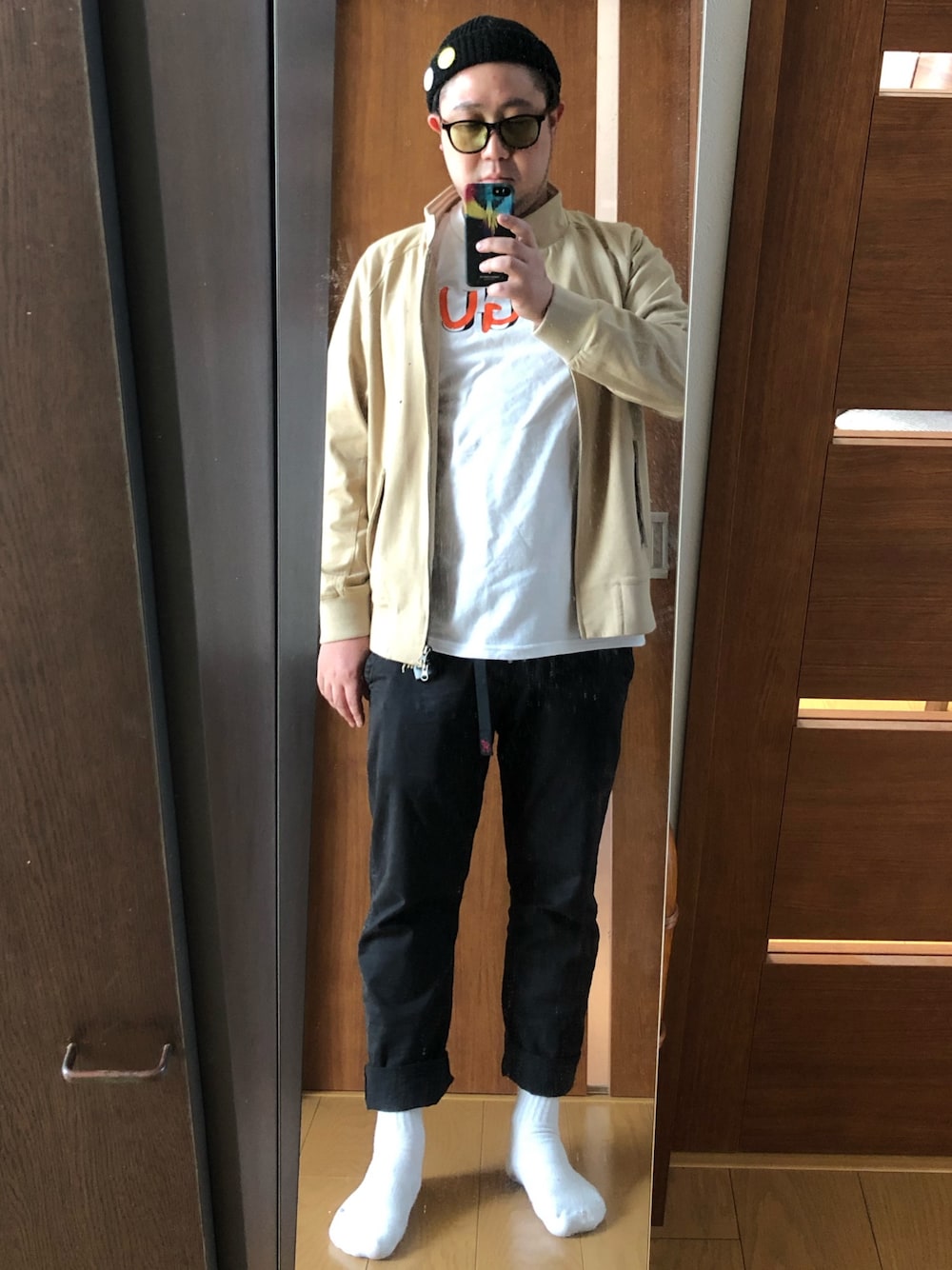 「春コーデ、春、個人ブランド」｜「BANAのアイテム（Tシャツ/カットソー、ホワイト系）」を使った、maco-chinさん（メンズ・172cm）の春コーディネートの1枚目の写真
