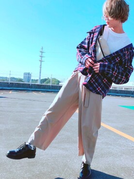 「WEGO（ウィゴー）のアイテム（その他シューズ）」を使った、choco_kaitoさん（メンズ・175cm）の秋コーディネート