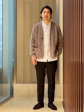 BATONER（バトナー）＞ ショール カーディガンを使ったメンズ人気