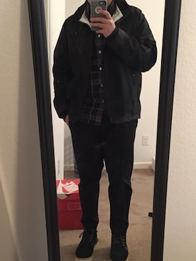 「WHITE MOUNTAINEERING（ホワイトマウンテニアリング）のアイテム（ダウンジャケット/コート）」を使った、Aaronさん（メンズ・170cm）の冬コーディネート