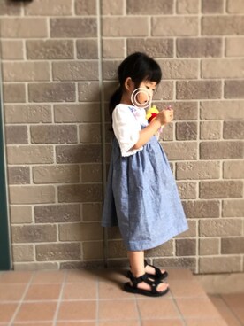 「ヘアゴム」｜「アイテム（その他）」を使った、rottaさん（キッズ・90cm）の夏コーディネート