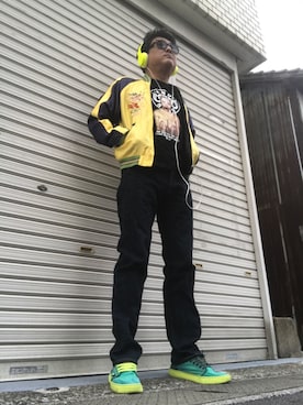 「TAILOR TOYO（テーラートウヨウ）のアイテム（その他アウター）」を使った、Shinji Tsuruさん（メンズ・173cm）の春コーディネート