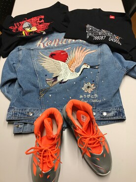 「PULL&BEAR（プルアンドベア）のアイテム（デニムジャケット）」を使った、Shinji Tsuruさん（メンズ・173cm）の夏コーディネート