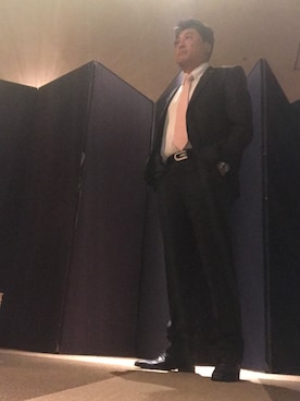「COMME CA ISM（コムサイズム）のアイテム（フォーマルスーツ/小物）」を使った、Shinji Tsuruさん（メンズ・173cm）の秋コーディネート