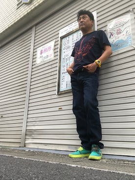 「SATORI（サトリ）のアイテム（シューズ）」を使った、Shinji Tsuruさん（メンズ・173cm）の秋コーディネート