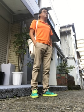 「SATORI（サトリ）のアイテム（シューズ）」を使った、Shinji Tsuruさん（メンズ・173cm）の秋コーディネート