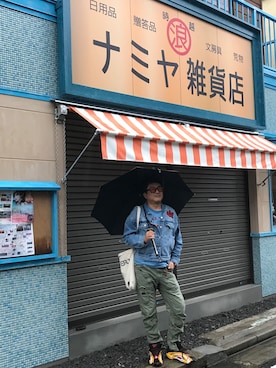 「PULL&BEAR（プルアンドベア）のアイテム（デニムジャケット）」を使った、Shinji Tsuruさん（メンズ・173cm）の秋コーディネート